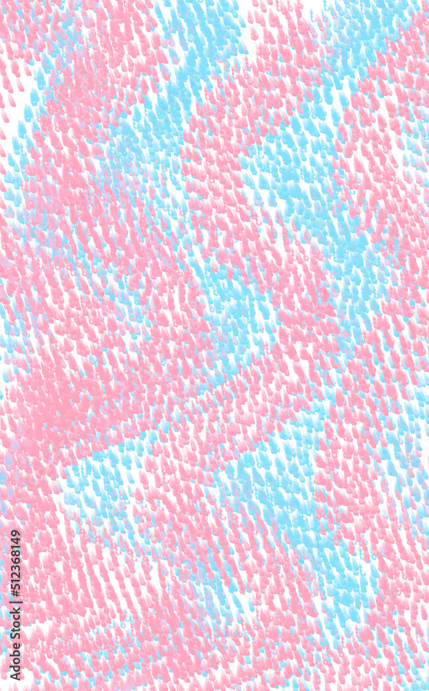 pink wavy stripes on a blue background. hand painted