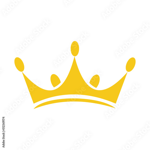 Gold king crown vector icon on white background. Beautiful and elegant simple crown symbol. Editable flat icon vector. EPS10