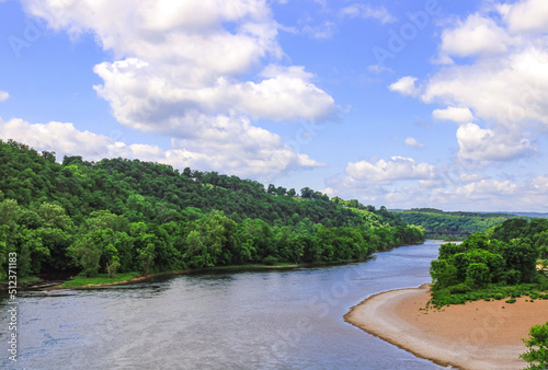 Looking out over the White River in Cotter, Arkansas 