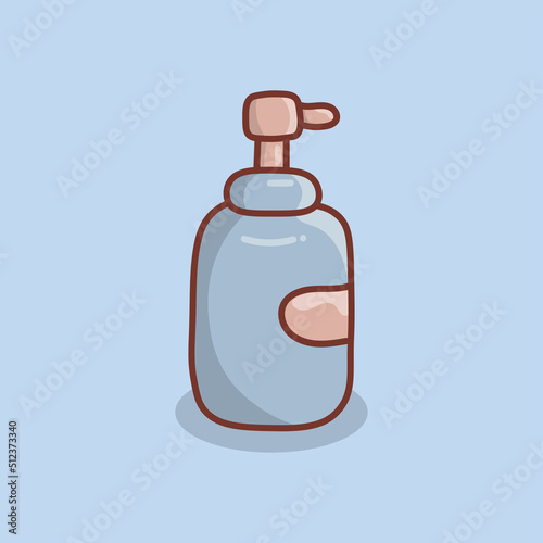 Hand Drawn Shampoo Bottle Illustration