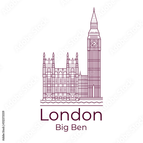Vector illustration London Big Ban.