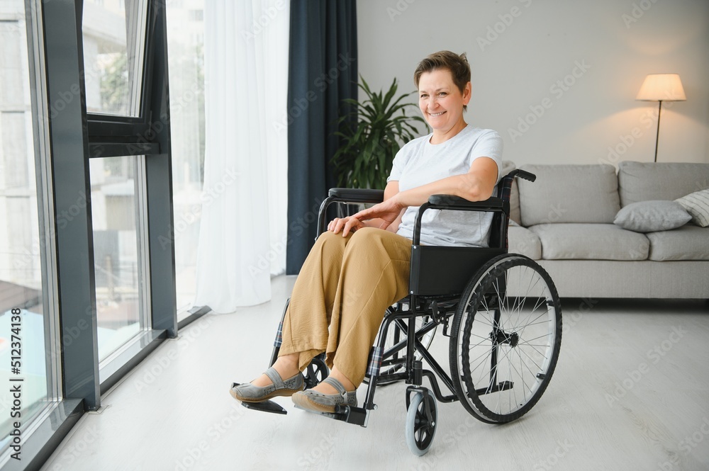 Senior woman on a wheelchair Senior woman on a wheelchair
