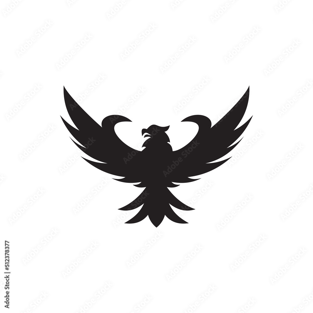 Obraz premium Black Eagle Wings logo design template