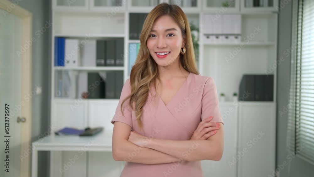 Zoom in, head shot of portrait happy smiling businesswoman standing in the office with arm crossed. Executive female enjoying successful career in the management at work. Professional and leadership
Zoom in, head shot of portrait happy smiling businesswoman standing in the office with arm crossed. Executive female enjoying successful career in the management at work. Professional and leadership