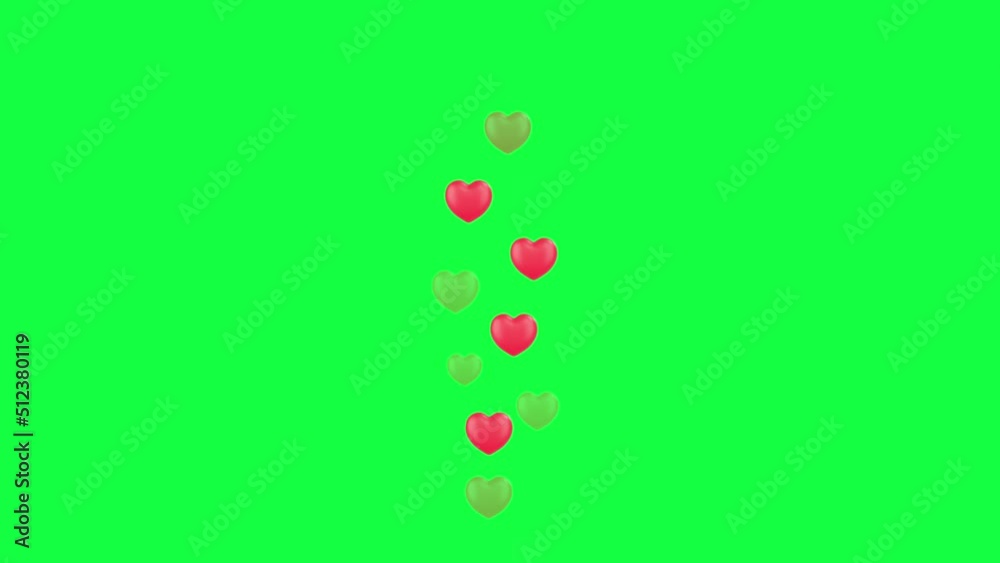 4K Social media Live style animated heart on green screen. 60 FPS 4K Social media Live style animated heart on green screen. 60 FPS