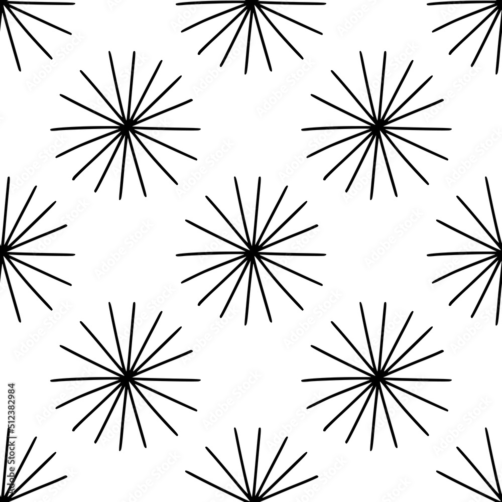 Geometric simple boho seamless pattern with abstract shapes. Vintage, retro mid century style texture for modern textile, fabric, home decor, wallpaper. Bohemian 60s black and white background Geometric simple boho seamless pattern with abstract shapes. Vintage, retro mid century style texture for modern textile, fabric, home decor, wallpaper. Bohemian 60s black and white background