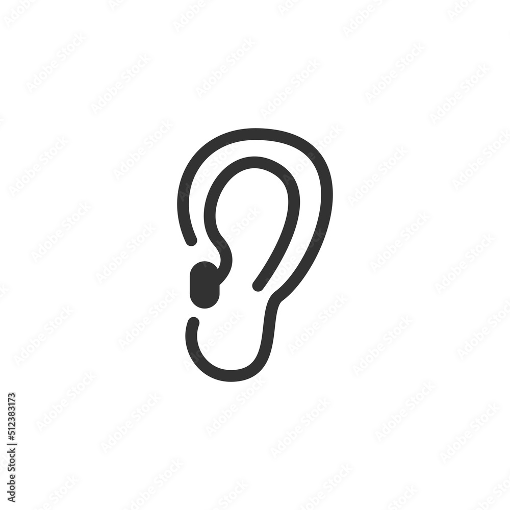 Ear, hear, deaf vector icon Ear, hear, deaf vector icon