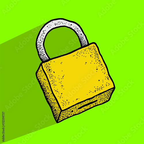 padlock and key