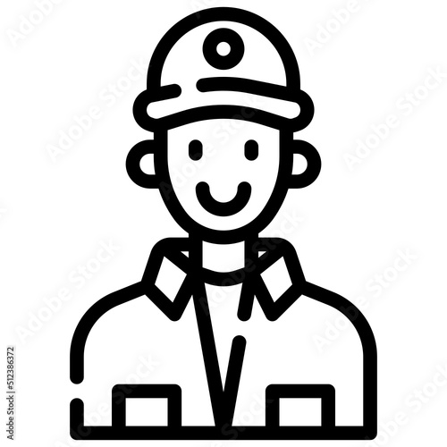 TECHNICIAN line icon,linear,outline,graphic,illustration