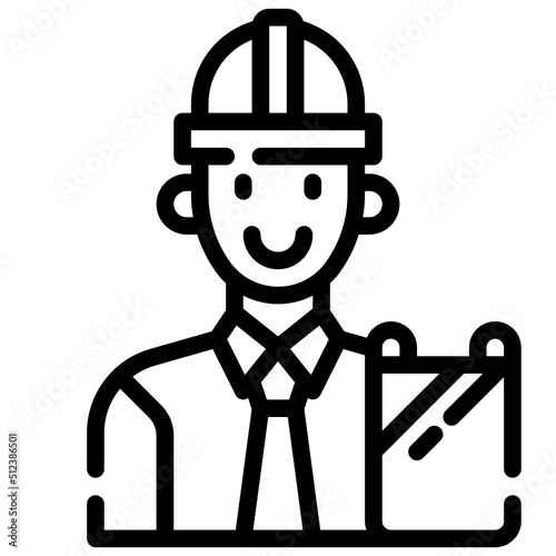 ARCHITECT line icon,linear,outline,graphic,illustration © Peem