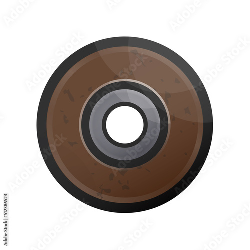 Illustration button decorating and tailoring clothes, shoes, bags.