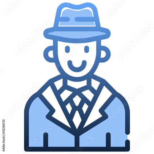 DETECTIVE Gradient icon,linear,outline,graphic,illustration