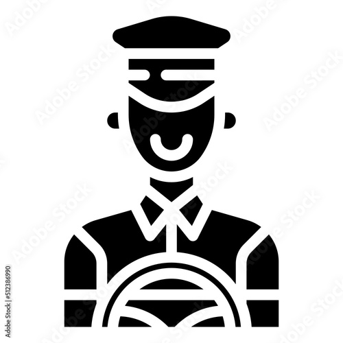 TAXI DRIVER glyph icon,linear,outline,graphic,illustration