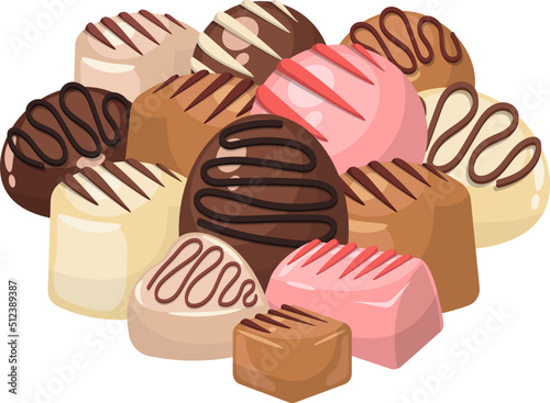 Chocolate candy clipart design illustration