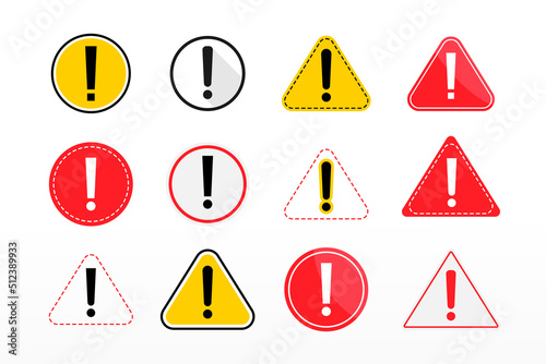 Free Download Warning sign symbol illustration set - GFXLoad