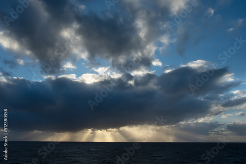 A beautiful Sunset through the clouds.