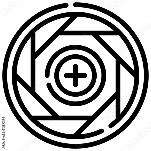 APERTURE line icon,linear,outline,graphic,illustration