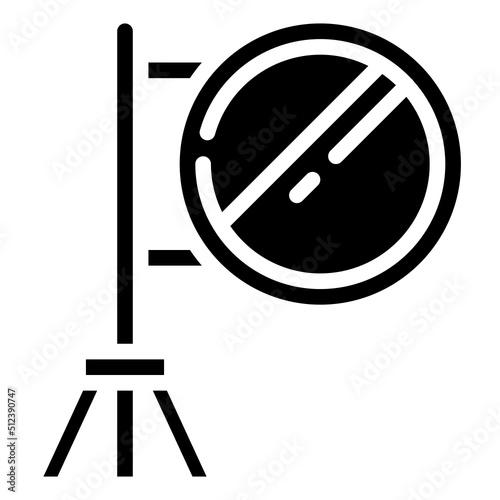 REFLECTOR glyph icon,linear,outline,graphic,illustration