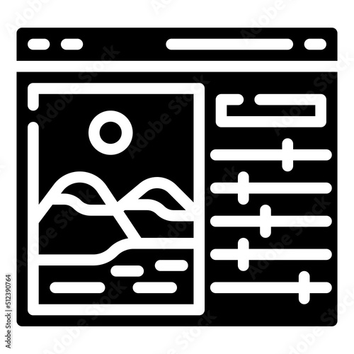 PHOTO EDITING glyph icon,linear,outline,graphic,illustration