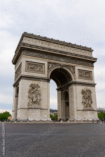 Sightseeing spot in Paris  France called Triumphal Arch