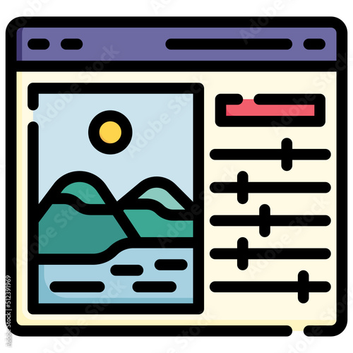 PHOTO EDITING filled outline icon,linear,outline,graphic,illustration