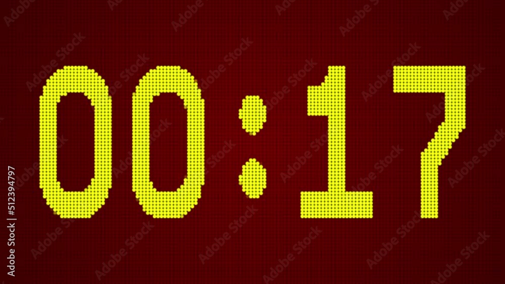 Countdown on a digital scoreboard 3D Animation Countdown on a digital scoreboard 3D Animation