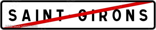 Panneau sortie ville agglomération Saint-Girons / Town exit sign Saint-Girons