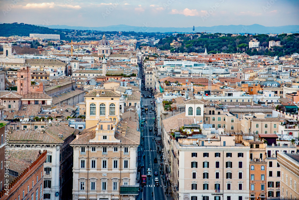 Fototapeta premium panorama eternal city of Rome in Italy