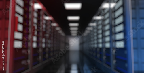 blur background server towers