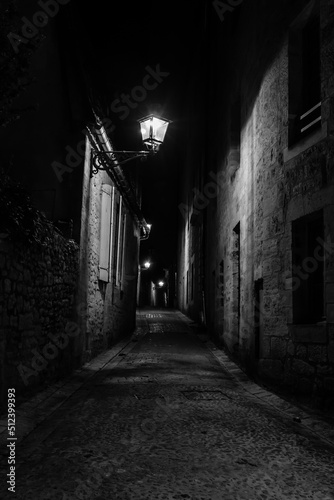 ruelle de Sarlat en noir et blanc