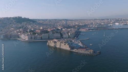 Wallpaper Mural Rotating aerial footage of Castel Dell'Ovo in Naples, Italy. Torontodigital.ca