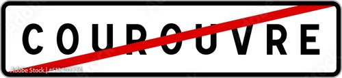 Free Download Panneau sortie ville agglomération Courouvre / Town exit sign Courouvre - GFXLoad