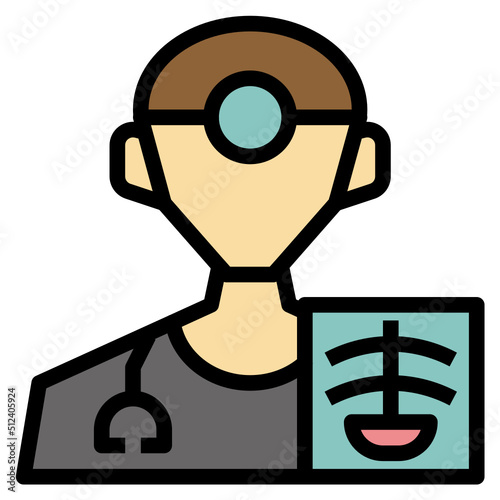 Radiographer outline filled color Icon
