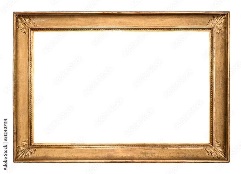 blank ancient flat golden picture frame cutout blank ancient flat golden picture frame cutout