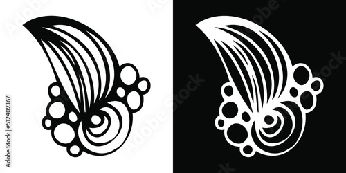 A simple initial logo design for a business or brand. Elegant logo template Minimal symbol. Vector black line icon. Vector logo illustration. 