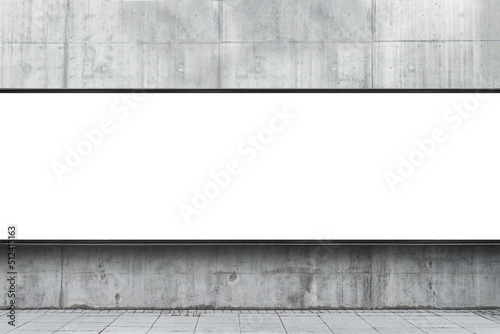 Clear Billboard and Wall Poster Mockup