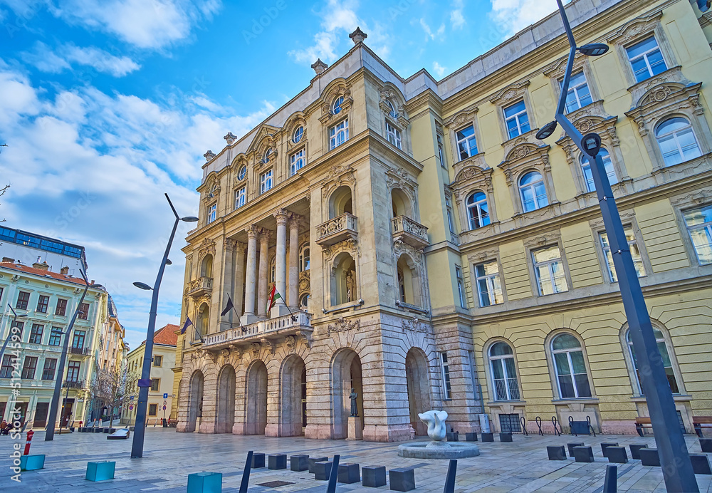 Eotvos Lorand University building in Pest, Budapest, Hungary
