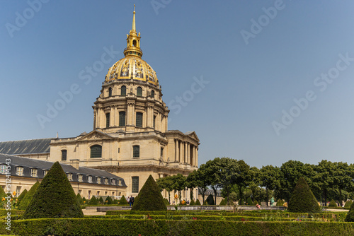 Les Invalides - complex of museums and monuments in Paris, France.