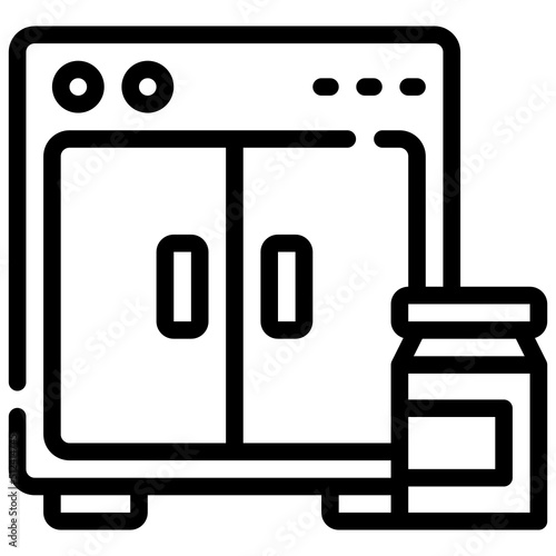 FREEZER line icon,linear,outline,graphic,illustration