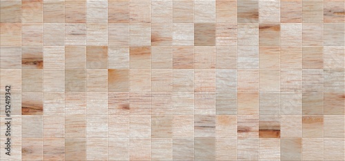 Mosaic Wood Planks for seamless background  Wall Variety of wood species. Wooden panels. Background for design and presentations.