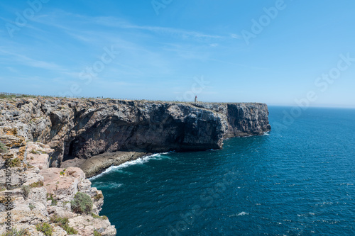 Coast of Sagres in the Algarve from the Sagres Fortress, Portgual