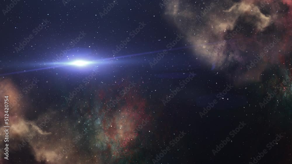 Flying Through Star Field in the universe. Flying Through Star Field in the universe.