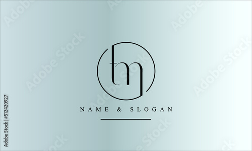 TM, MT, T, M abstract letters logo monogram