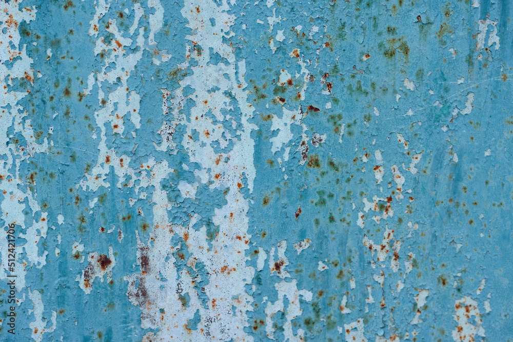 Fototapeta premium rusty old blue iron background