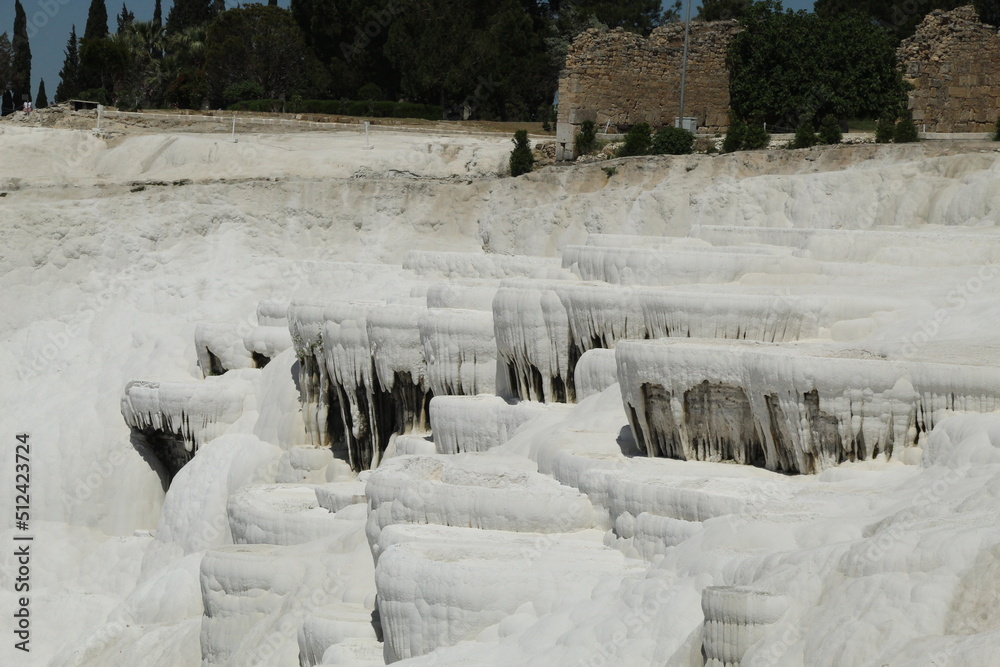 The famous travertines of Pamukkale