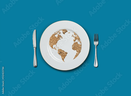 Fototapeta World food crisis concept background