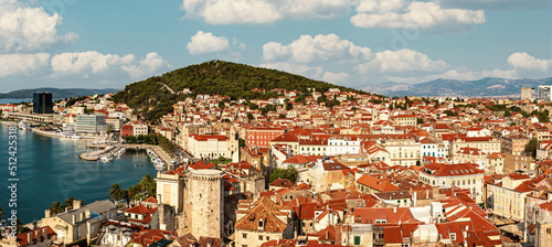 Panoramic view to Split, Croatia photo