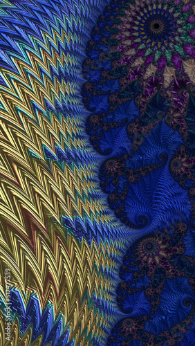Fototapeta Naklejka Na Ścianę i Meble -  Artistic and imaginative digitally designed abstract 3D fractal background