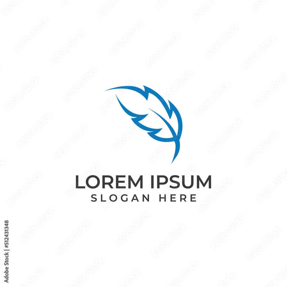 Feather logo, feather pen logo and law firm feather logo design vector illustration template. Feather logo, feather pen logo and law firm feather logo design vector illustration template.
