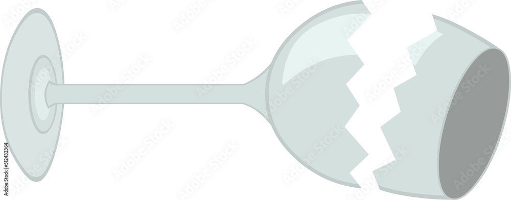 Vector illustration of a broken wine glass Vector illustration of a broken wine glass